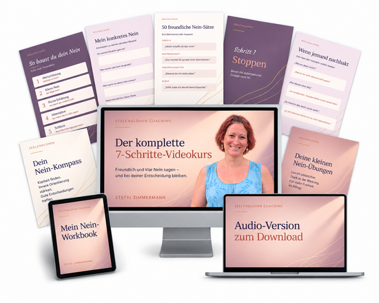 Der Kurs „Nein sagen ohne Schuldgefühle“ – Videokurs, Workbook, Audio, Karten